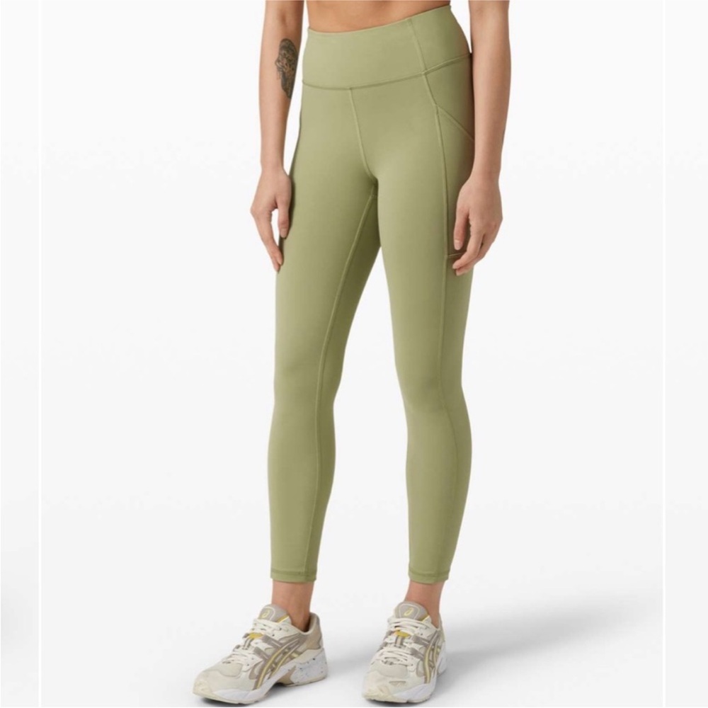 Lululemon invigorate high rise 26" vista green leggings